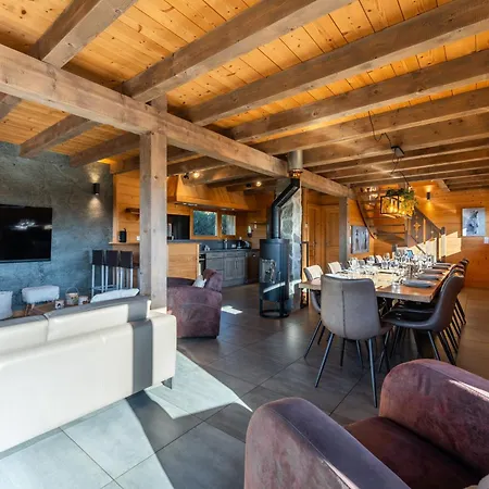 Chalet Des Cimes, Chaleureux Avec Jacuzzi Et Sauna